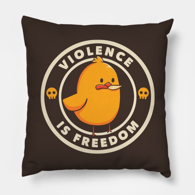 Violence is Freedom by Tobe Fonseca Pillow by Tobe_Fonseca