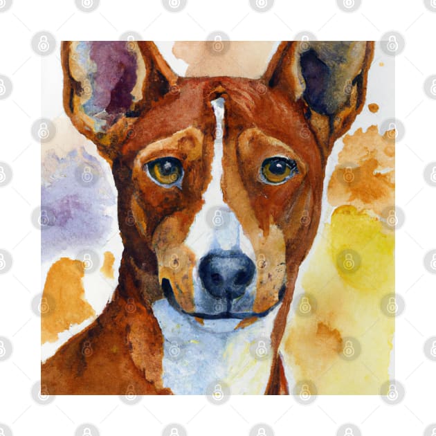 Basenji Watercolor - Dog Lovers by Edd Paint Something