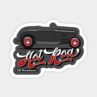 Black 32 Roadster Hot Rod Magnet