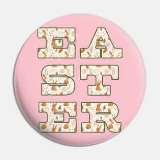 Easter Letters Bunny Pattern Pin