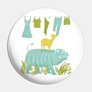 Humphrey the Hippo and the Cameroon Mountain Goat Pin