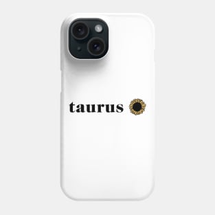 Taurus Sunflower Retro Zodiac Phone Case