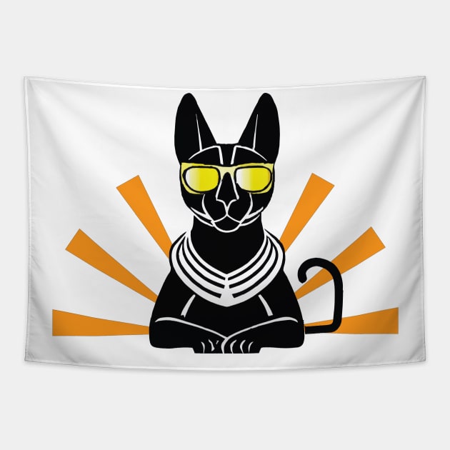 Ancient egyptian cat Tapestry by SkelBunny