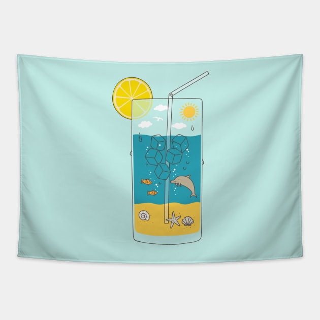 summer drink Tapestry by milkyprint