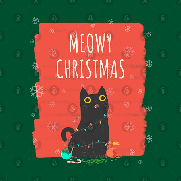 Meowy Christmas Cat by MadeBySerif