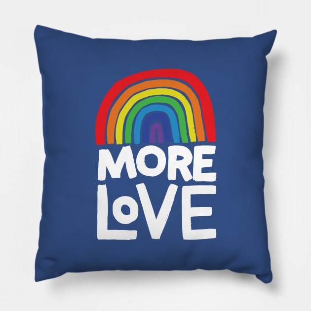 more love rainbow Pillow by MatthewTaylorWilson