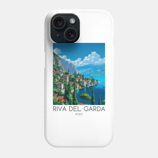 A Pop Art Travel Print of Riva del Garda - Italy Phone Case