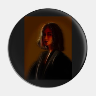 Modern Mona Lisa Pin