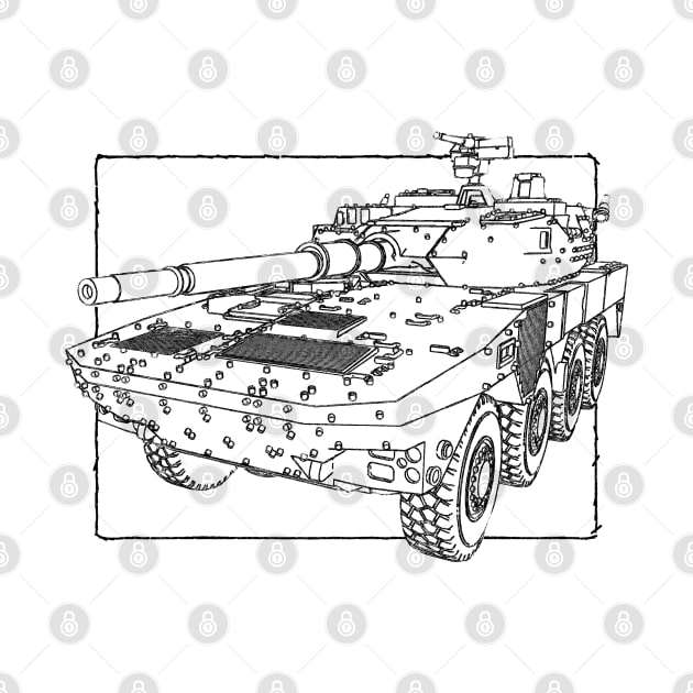 Type 16 Maneuver Combat Vehicle MCV Tank by Arassa Army