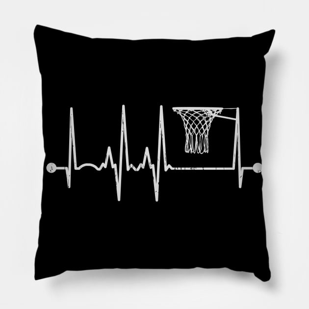 Basketball Heartbeat Backboard Net Gift Pillow by Urban7even