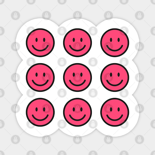 Pink emoji sticker pack Magnet by EmeraldWasp