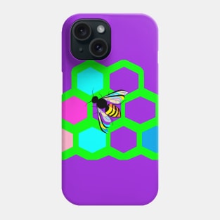 A Bee and Honeycomb Phone Case