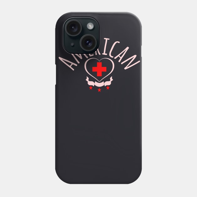 AMERICAN HEART PINK 1 Phone Case by rdbacct