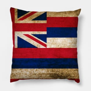 Hawaii Hawaiian Flag Vintage Rustic Pillow