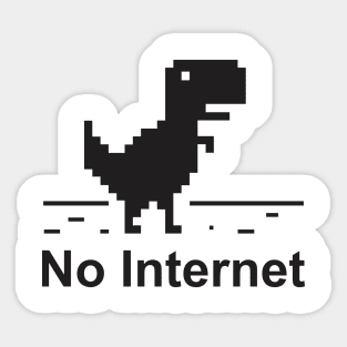 no internet dinosaur game Sticker for Sale by SWGAVA