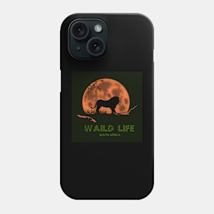 Lion king on the moon Phone Case