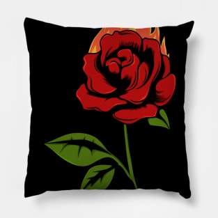 Fire Rose Pillow