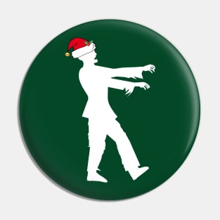 Funny Christmas Zombie Pin