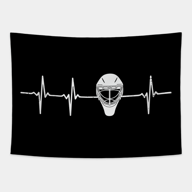 Ice Hockey Goalie Heartbeat Goaltender Gift Tapestry by Dolde08