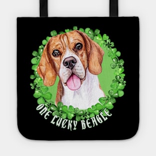 One Lucky Beagle Funny St. Patrick Dog Tote