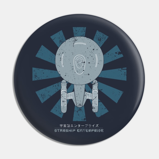 Starship Enterprise Retro Japanese Star Trek Pin by Nova5