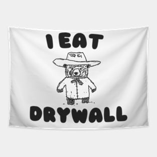 Funny Meme TShirt, I EAT DRYWALL Shirt, Retro Cartoon Meme Tapestry