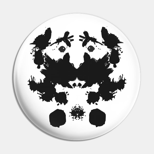 Rorschach Test Mustache Man Pin by Vorvadoss