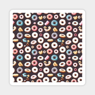 Deliciously Sweet Donut Pattern Design for Doughnut Lovers Magnet