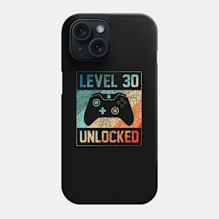 Level 30 Unlocked Video Gamer Phone Case