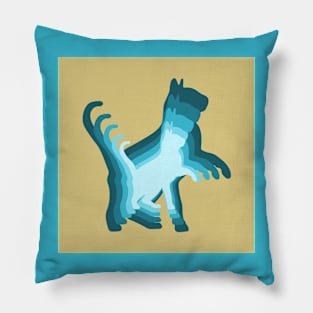 Dusty blue cats Pillow