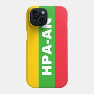 Hpa-an City in Myanmar Flag Colors Phone Case