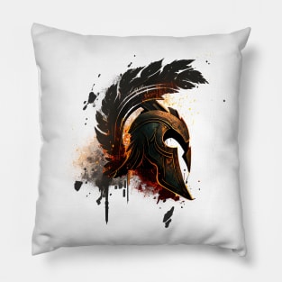 Spartan helmet in profile Pillow