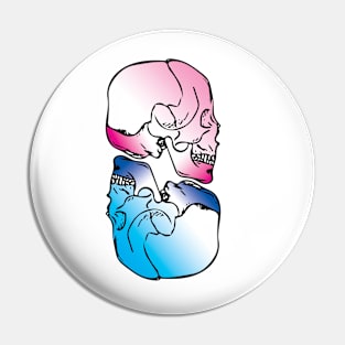 Two Skulls Pin