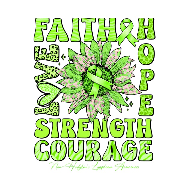 Non-Hodgkin's Lymphoma Awareness Awareness - Sunflower strong faith love by Gost