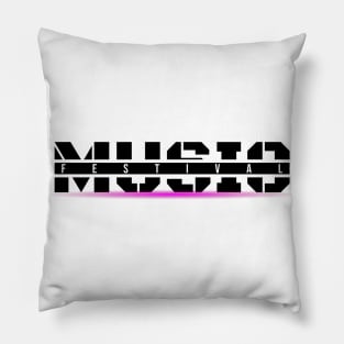 Style Text Music Festival Pillow