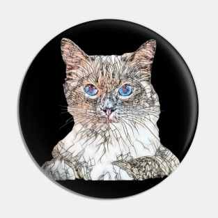 Floppy Cat Design - Ragdoll Cat Christmas Gift Pin