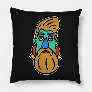 Hipster Head #1 Pillow