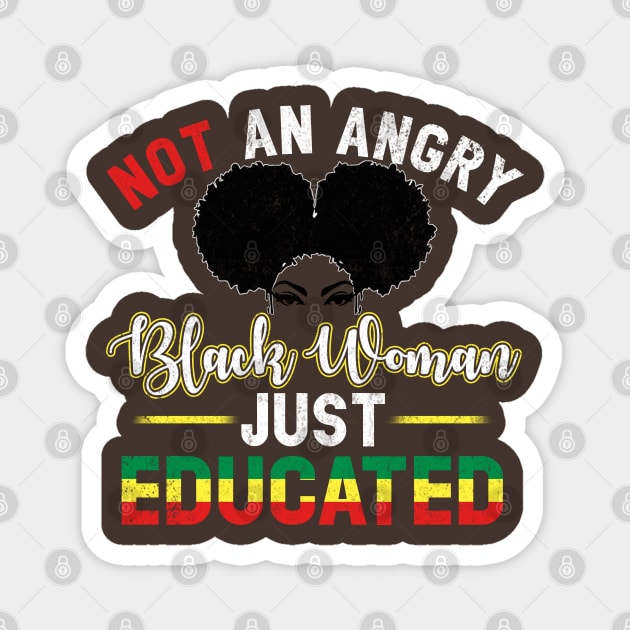 Educated Strong Black Woman Queen Melanin African American Magnet by Otis Patrick