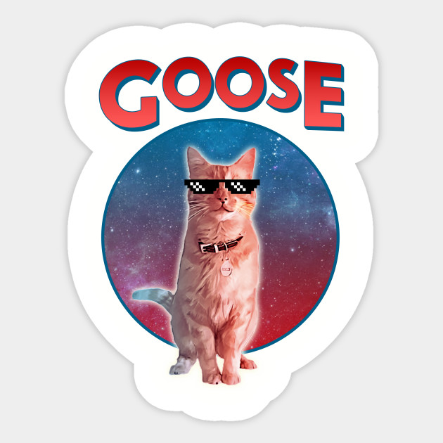Goose The Cat Captain Marvel Sticker Teepublic