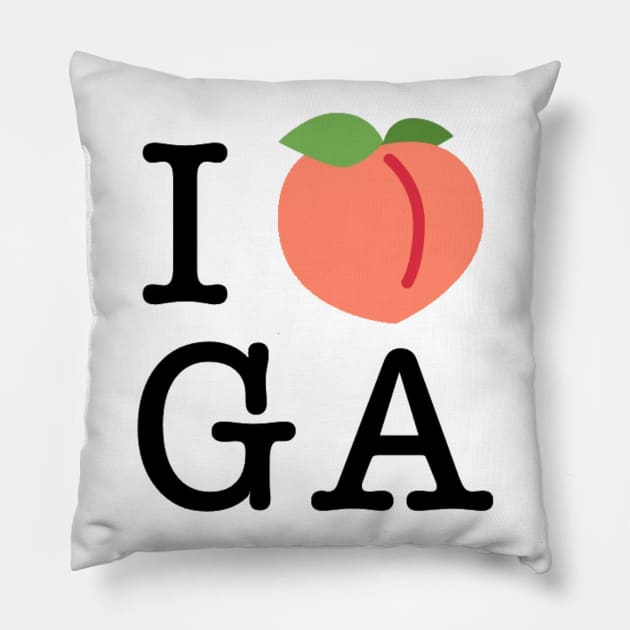 I Peach Georgia Pillow by KyleHarlow