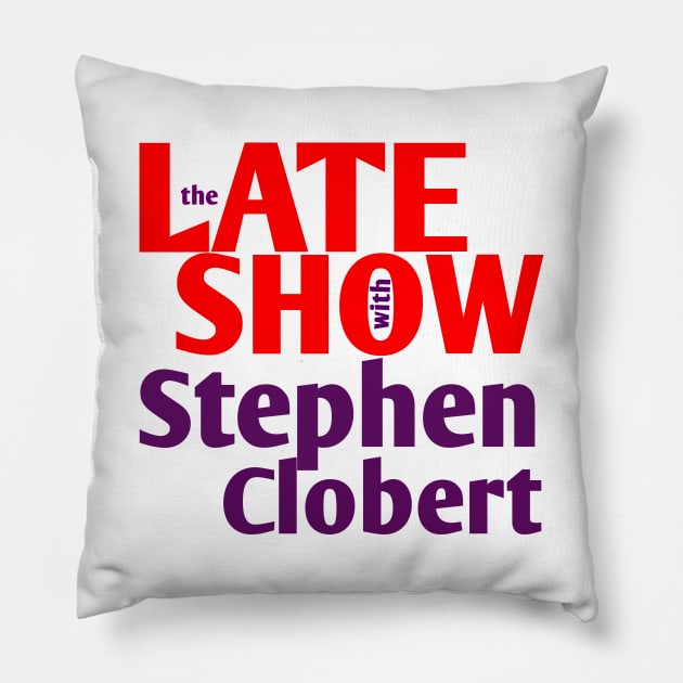 The late show Stephen Colbert Pillow by Younis design 