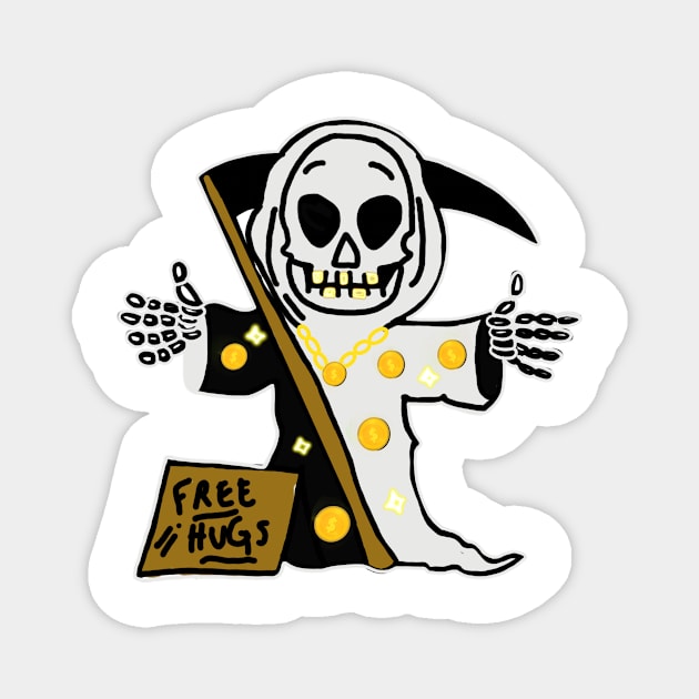 I'm a ghost but I'm rich boo Sticker Magnet by Jersey Shop