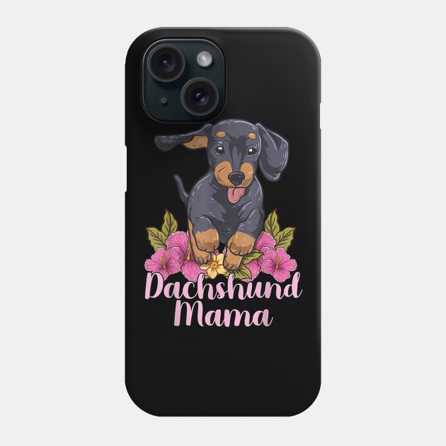Dachshund Mama Floral Lover Phone Case by Xamgi