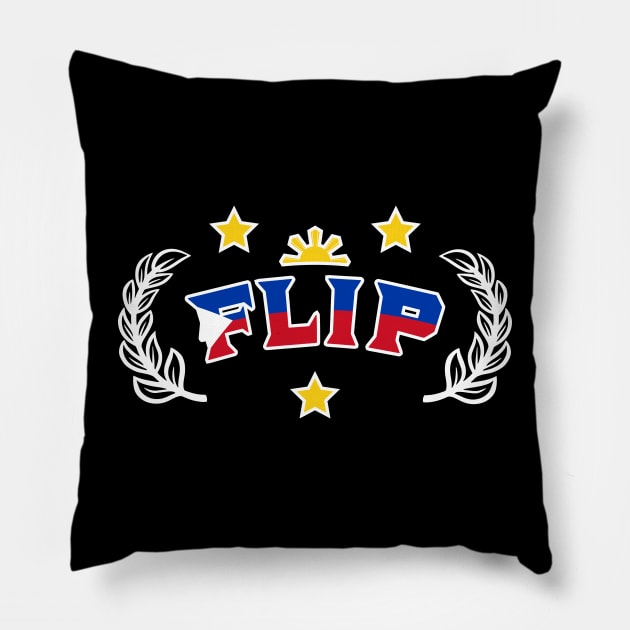 Representing Pinoy Pride Filipino Three Stars Pilipinas Philippines Flag Gift Pillow by teeleoshirts