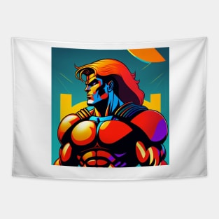 Spartan Strong Comic Book Style Tapestry