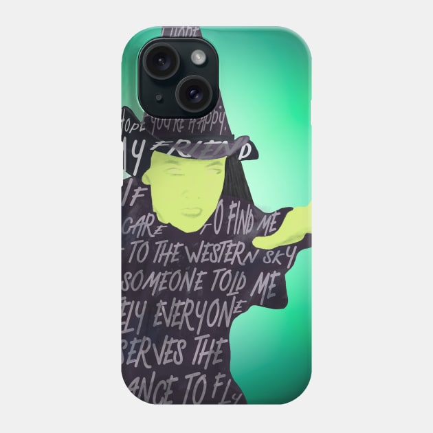 Elphaba is Defying Gravity Phone Case by Skahfee