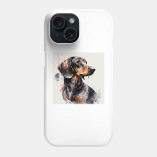 Dachshund Watercolour Style Painting Phone Case
