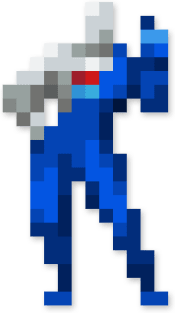 Pepsiman low-res pixelart Magnet