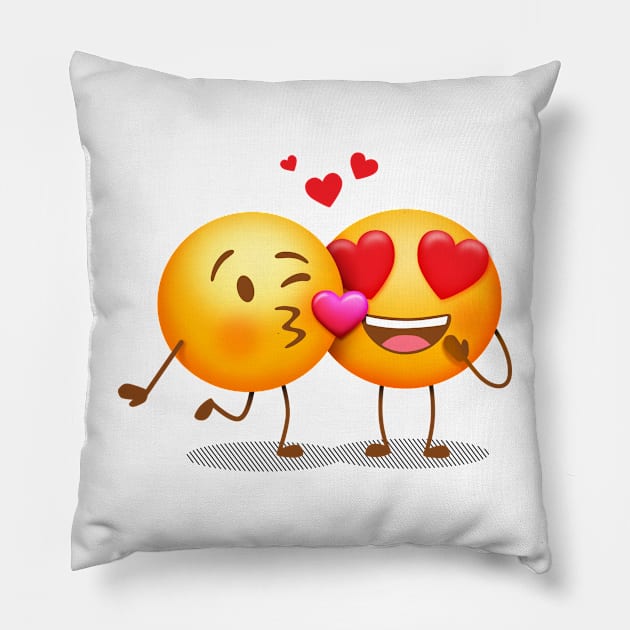 Emoji Love Pillow by 513KellySt