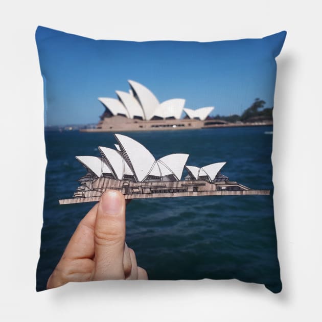 Opera house Pillow by maxwellillustration